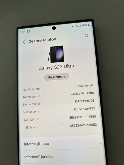 De vanzare samsung galaxy s23 ultra