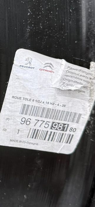 Jante tabla 15'  inch Peugeot / Citroen
