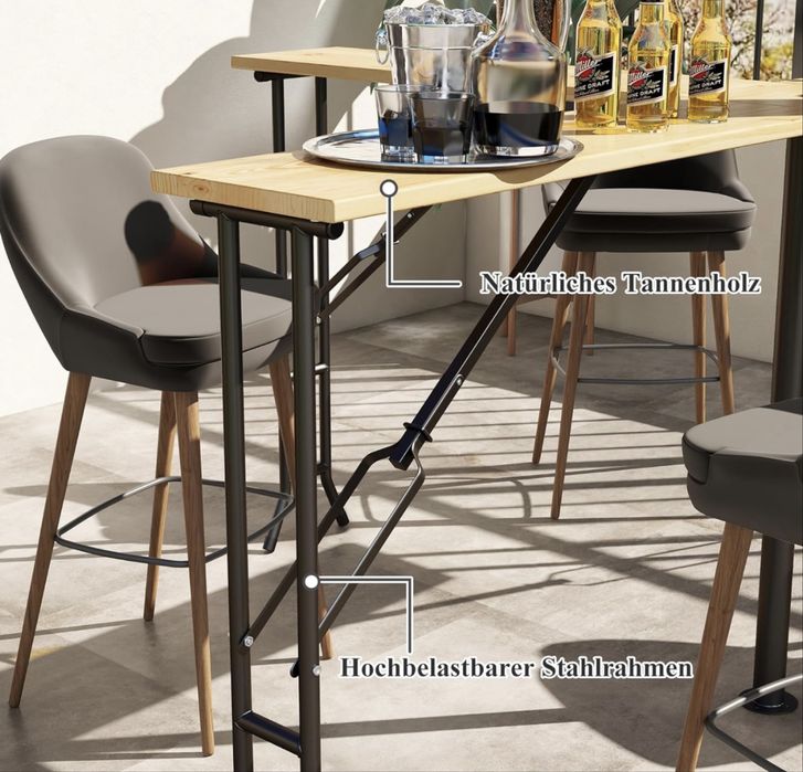 Сгъваема маса Outsunny за до 20 човека