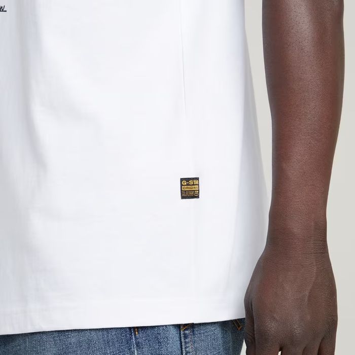 Оригинална тениска G-Star Raw Figure Loose S M нова мъжка бяла