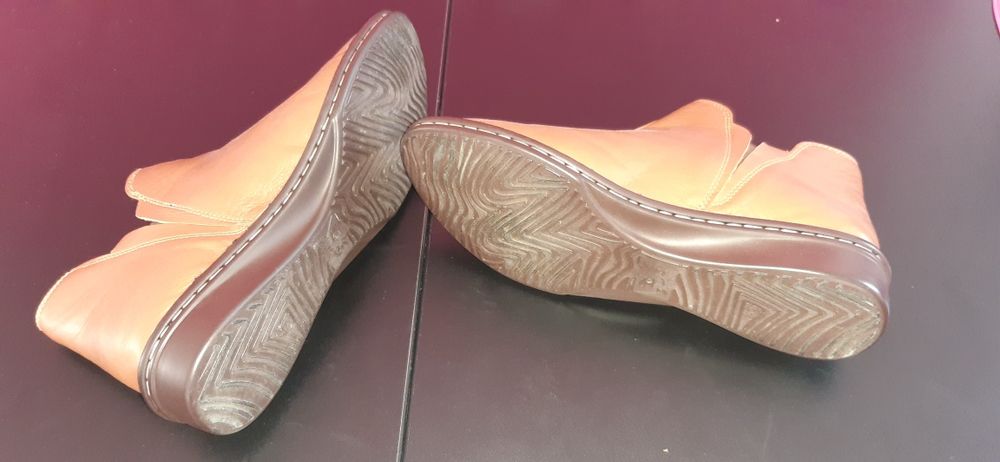 Botine dama din piele naturala, culoare maro, mărimea 40