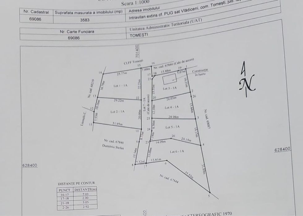 Vand teren Vladiceni Intravilan