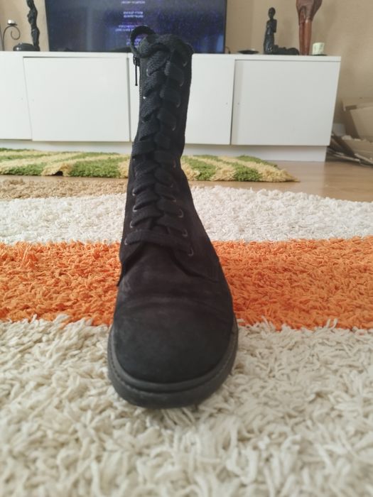 Ghete negre piele întoarsă