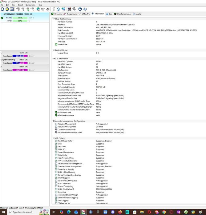 Hard disk desktop Seagate 2TB, 64MB, 5900rpm ST2000VX003