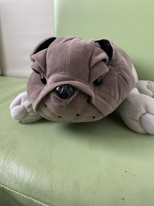 Мягкая игрушка собака бульдог