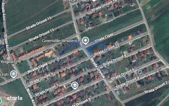 Teren construibi 438 mp., toate utilitatile, cartier Orizont