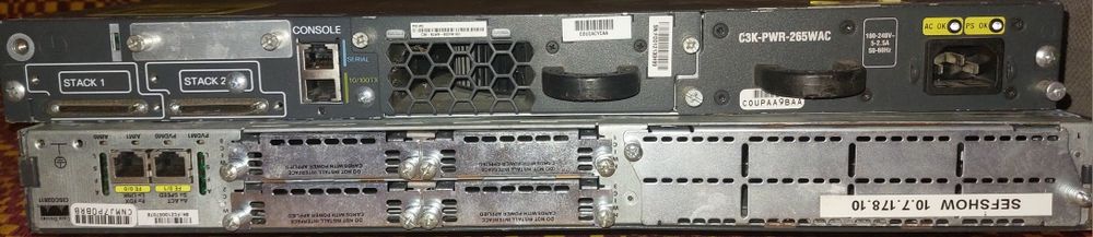 Switch router Catalyst 3750 e series / Cisco 2800 series