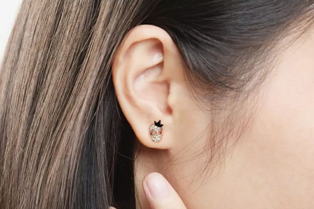 Дамски обици с розово злато