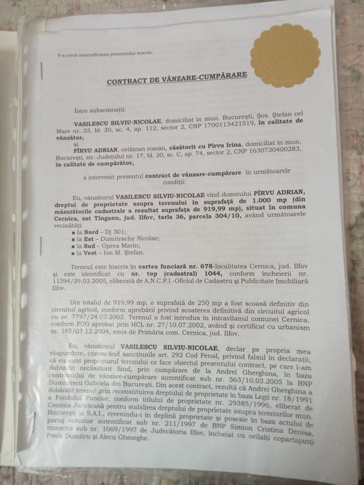 Vand Teren Comuna Tânganu, langa Cermica