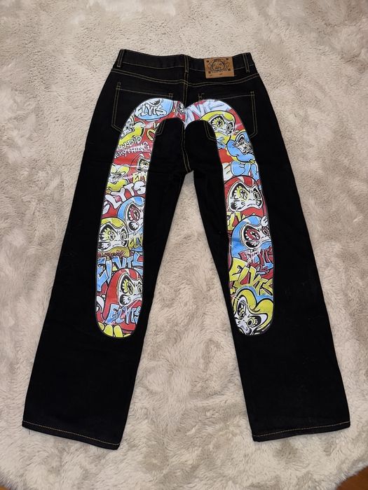 black Evisu jeans
