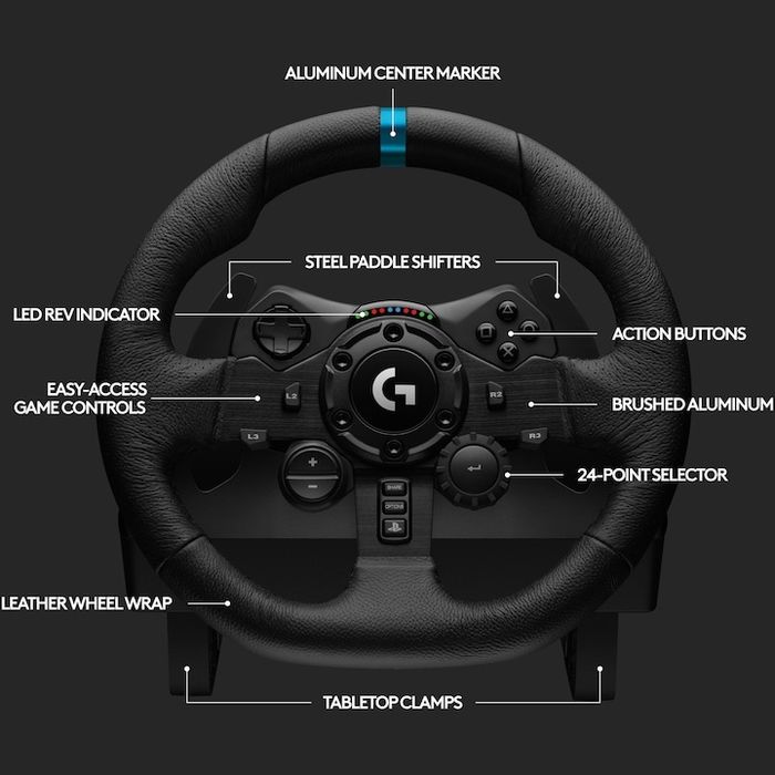 Volan Logitech G923 Trueforce pentru PS5, PS4 and PC