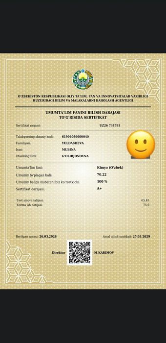 Kimyo va biologiya fanlaridan onlayn Repititor kursi