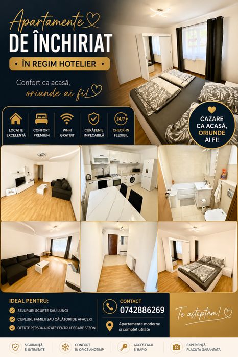 APARTAMENTE LUXOASE ÎN REGIM HOTELIER  Medias - Zona Centrala. Cazare muncitori Mediaș