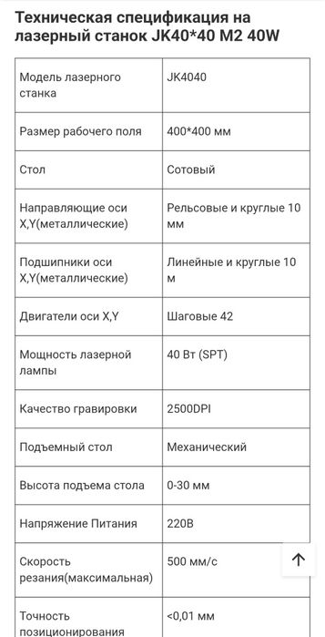 Лазерный станок CO2/СО2 40*40 см