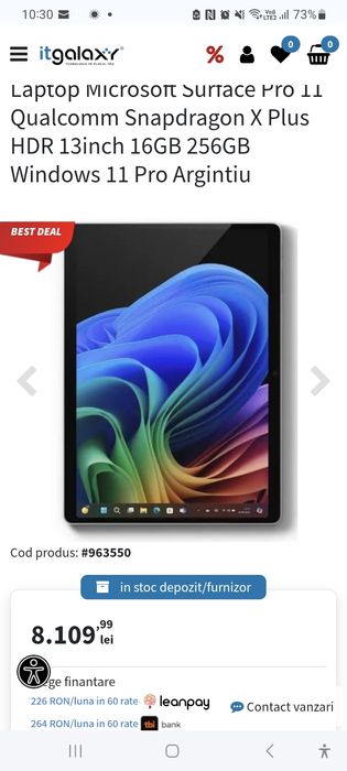 Tableta microsoft surface pro 11