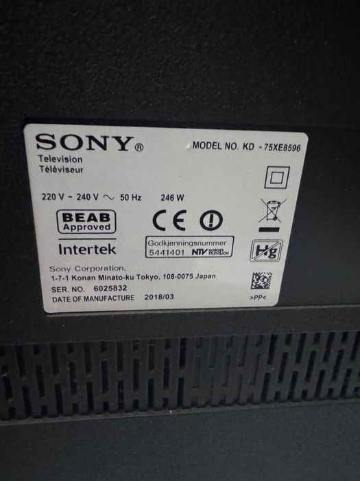 4 K Телевизор Sony  75XE8596