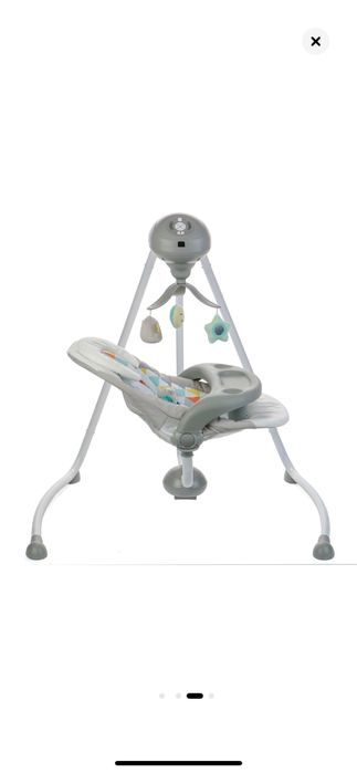 Leagan electric Wunderkid Side, cu conectare la priza, Gri inchis