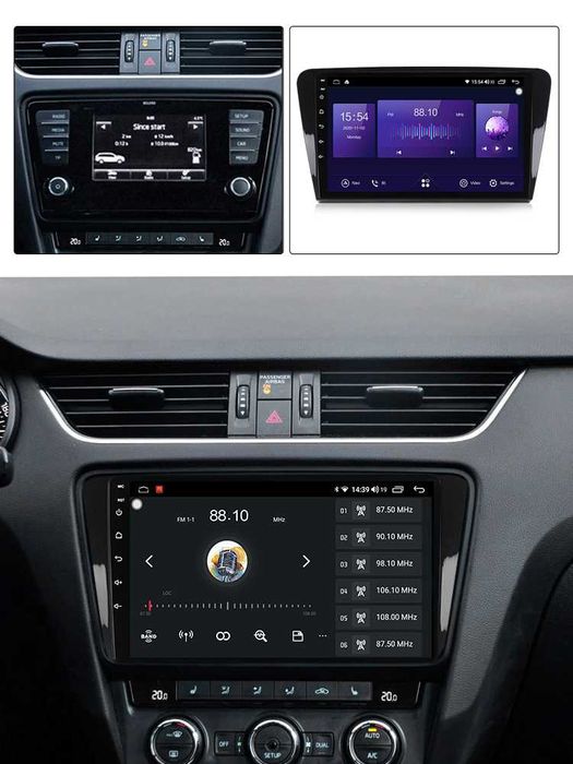 Navigatie Android 14 SKODA OCTAVIA 3 2013+ 1/8 Gb Waze CarPlay CAMERA