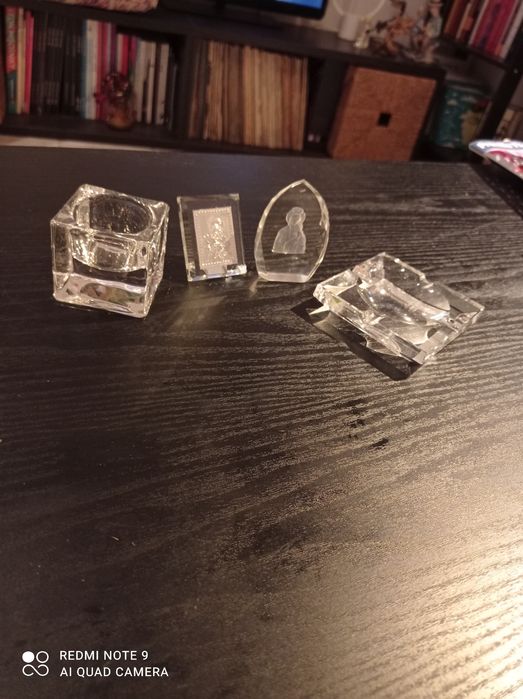 Lot 4 obiecte cristal și sticla