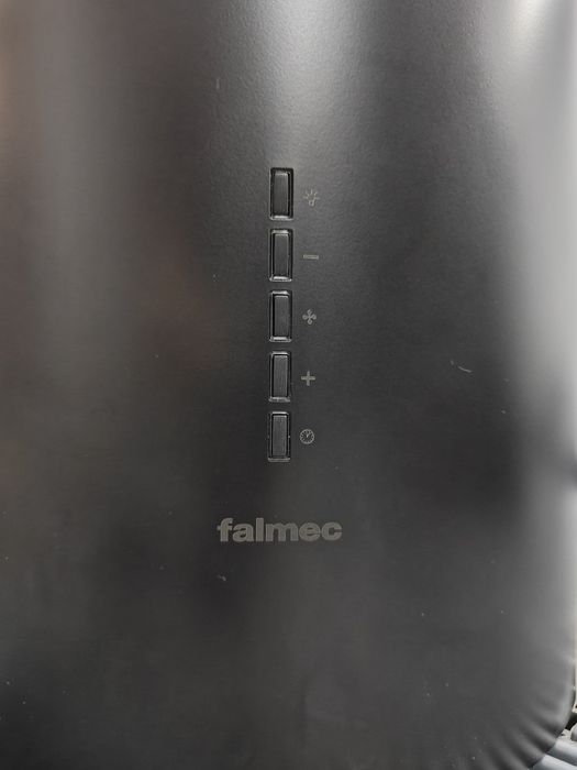 Hota insula FALMEC Polar Black, 1 motor, 800 m3/h, D 35 cm, negru