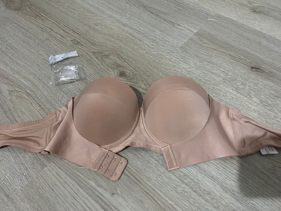 Sutien fara bretele + bretele transparente detasabile