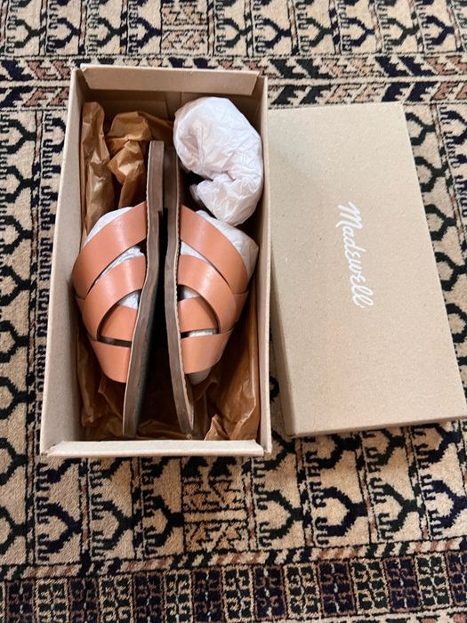 Madewell американские женские кожаные шлепки босоножки