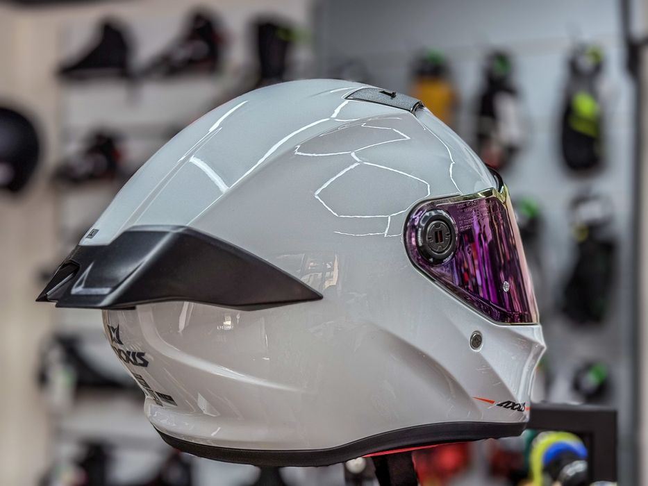 Casca Moto Axxis Fenix Alb Lucios