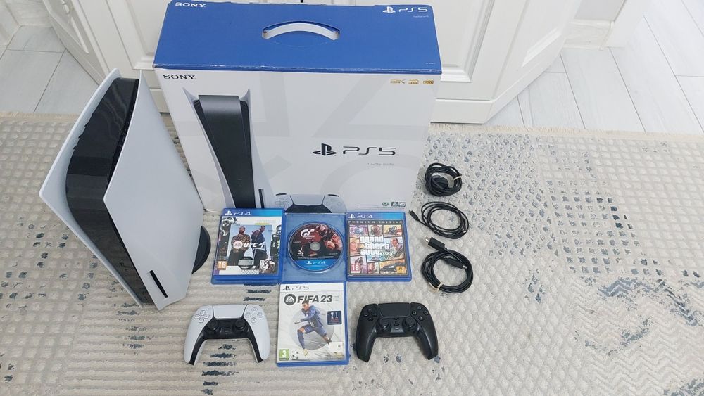 PS5 slim+фифа+2дж