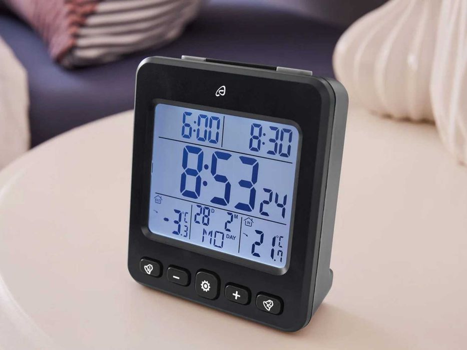 Stație meteo cu radiocomanda, cu senzor exterior; ceas cu termometru, wireless, noua, sigilata, realizata in Germania; calitate PREMIUM