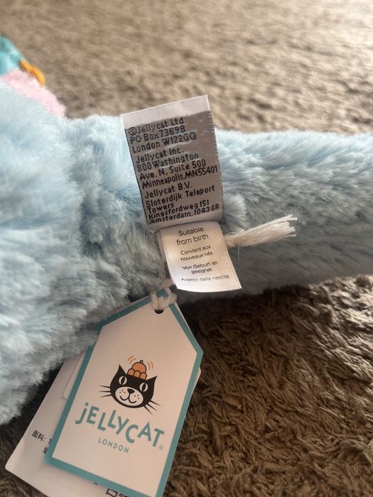 Плюшен дракон Jellycat Sky Dragon – Размер Medium (~50 см) Нов