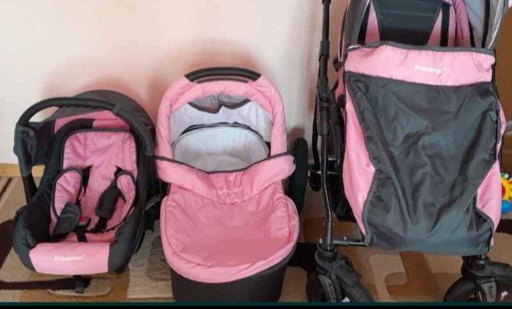 Vand carut Krausman 3in 1 Pink