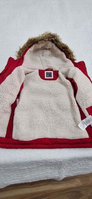 Geaca copii unisex cu blana rosie Soulcal&co
