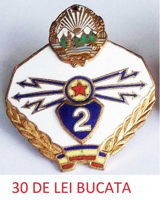 Insigne militare Romania RSR militar de frunte transmisiuni