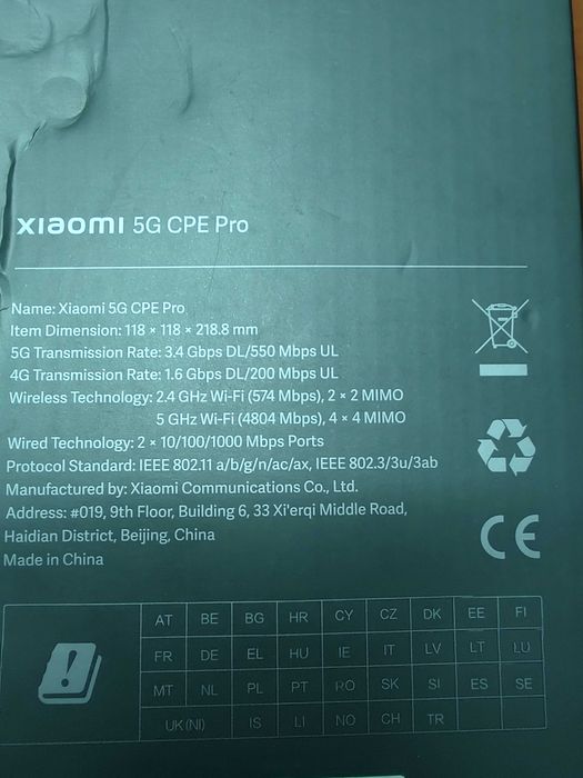 Router internat cartela SIM Xiaomi 4G LTE 5G CPE Pro necodat