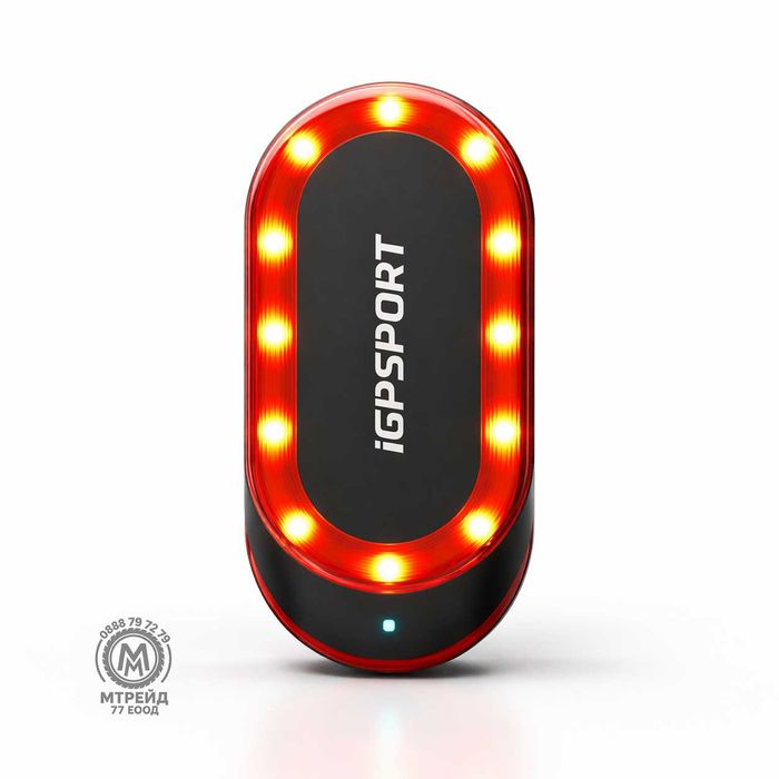 Задна SMART LED стоп светлина с радар IGPSPORT SR Mini, Bluetooth/ANT+, IPX7