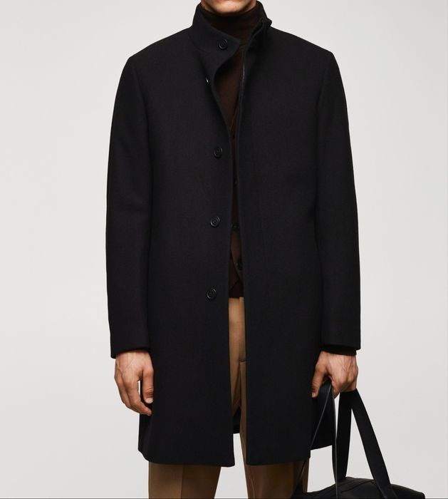 MANGO мъжко палто тъмносиньо