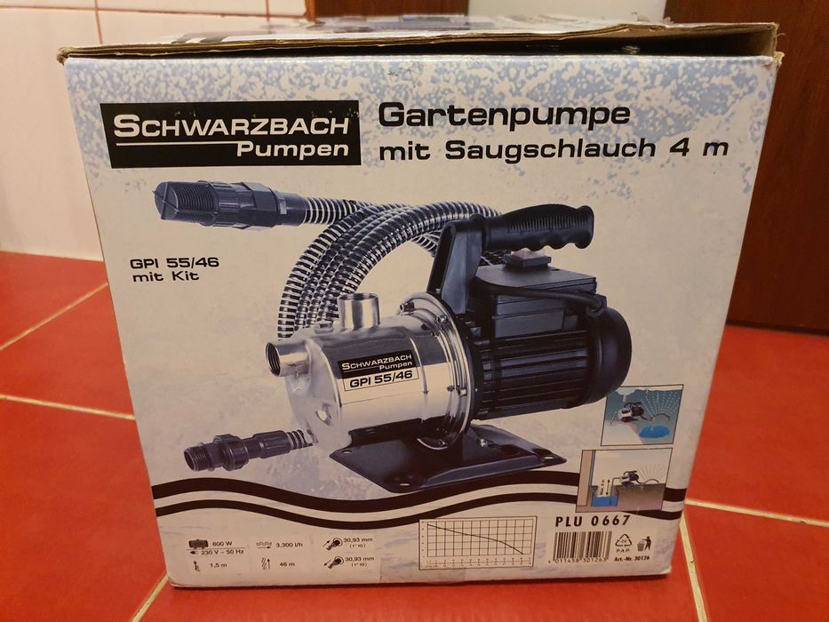 Pompa de gradina, fantana put Schwarzbach GPI 55/46 ca noua, inox