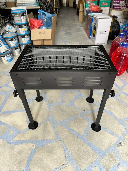 Преносимо сгъваемо барбекю скара с регулируема височина