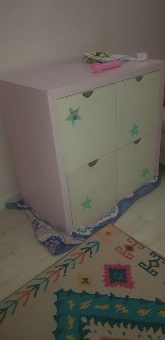 Комод детский розовый