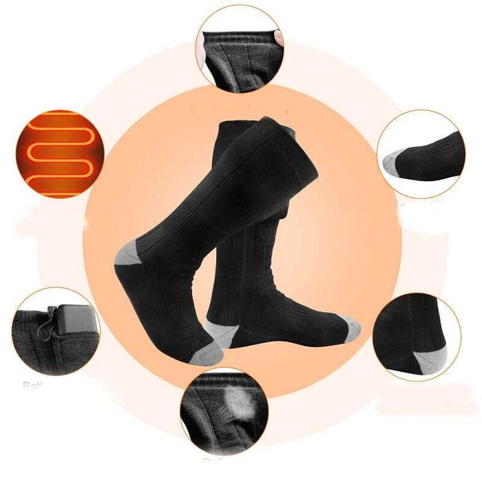 Зимни затоплящи чорапи с батерии и USB