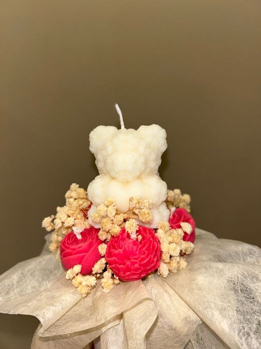 Букет от соеви свещи