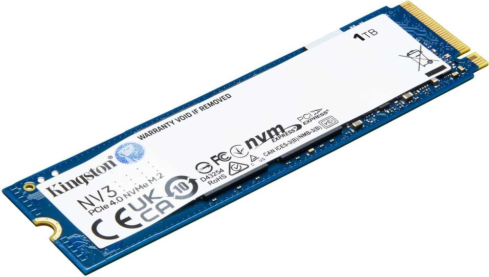 Нов 1 TB  SSD Kingston NV3, NVMe, PCIe 4.0, M.2, с 3 години гаранция