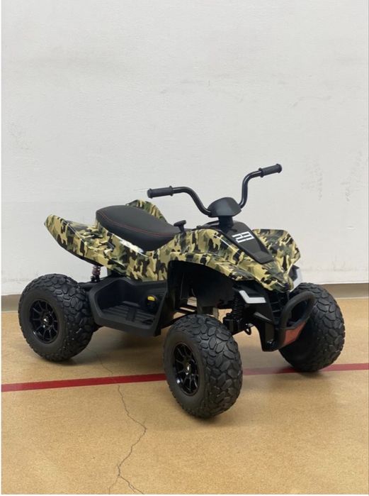 ATV Electric pentru copii cu Telecomanda si roti din Spuma EVA, 107 x 71 x 73,5 cm, army, 4x4, mateytoys