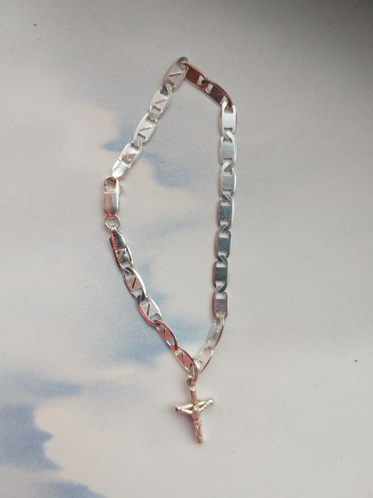 Vând brățară argint + cruce ștanță 925 Italy preț 120 lei