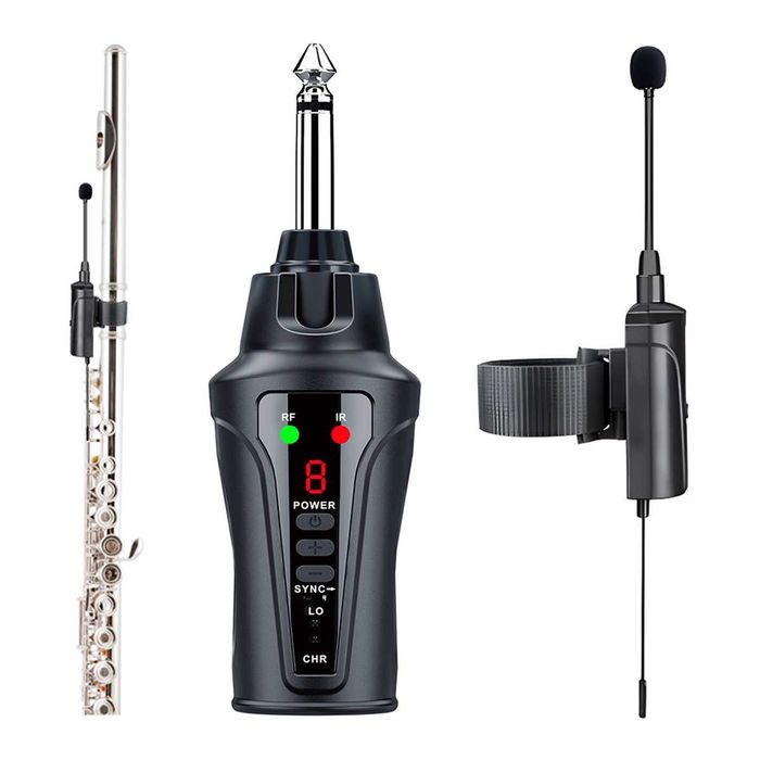 Wireless Cardioid microfon pentru flaut flute UHF ACEMIC DT-5 sistem radio instrumente de suflat