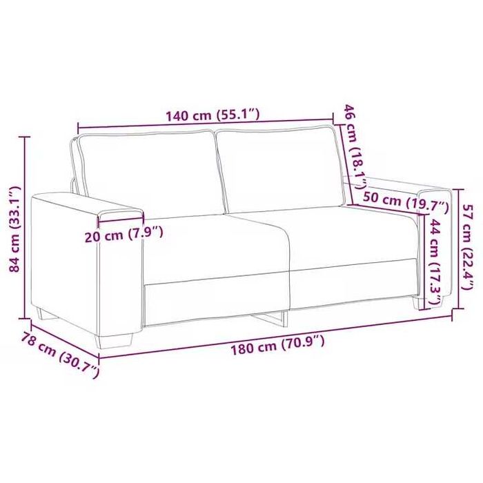 Canapea 3 locuri vidaXL Gri 140 180 cm Catifea 23.5 kg IKEA The Home KIKA XXXLUTZ Exotique Mobexpert Beliani PAL MDF Noua Oferta Ieftina