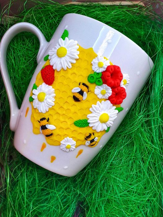 Ръчно изработени чаши от полимерна глина