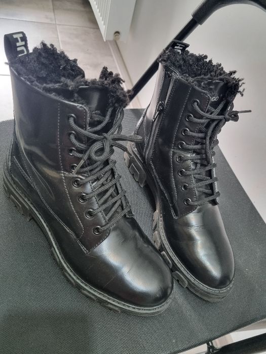 Ghete Hugo negre imblănite