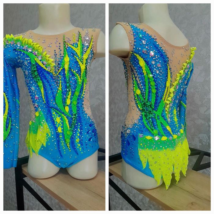 Новый купальник для художественной гимнастики. На 5-7лет.рост 120-128