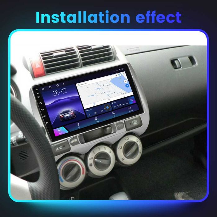 NAVIGATIE Android 14 Honda Jazz CITY 2007-2014 1/8 Gb CarPlay +CAMERA